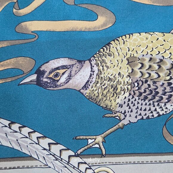 Brooks Brothers Silk Square Scarf Game Birds Pheasant - Picture 12 of 16